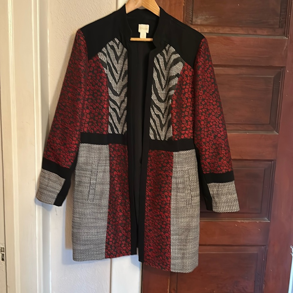 Gorgeous Chicos Patchwork Jacket Size 2 or Large
